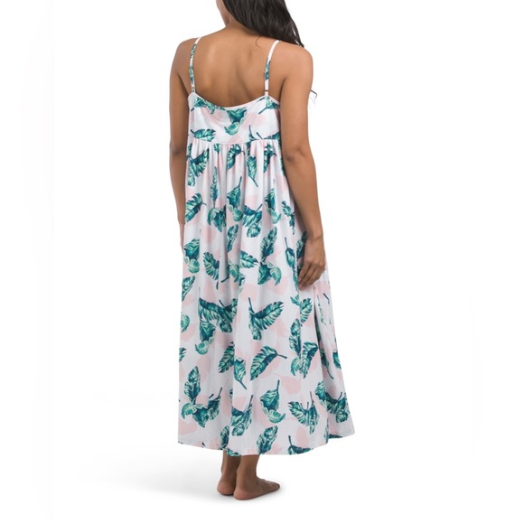 Petite Plume  Peruvian Pima Cotton St. Tropez Palms Lounge Dress Medium NWT - Picture 6 of 6